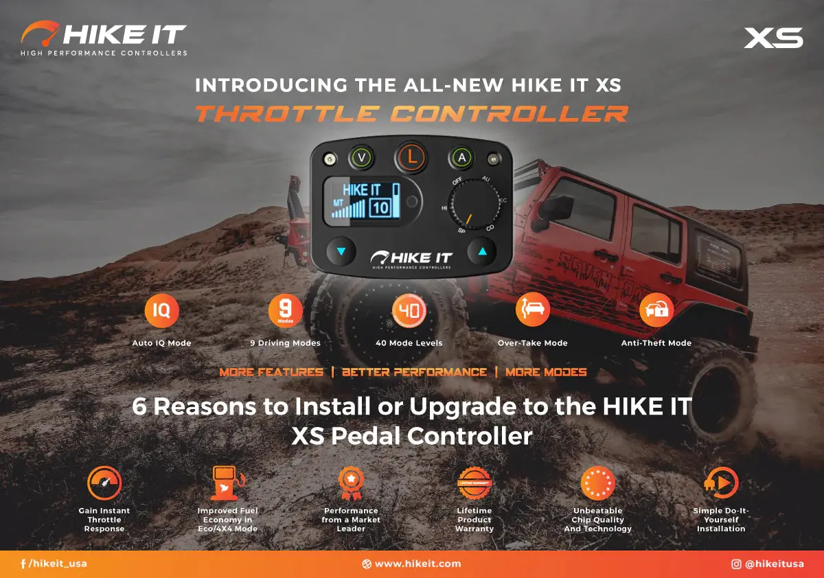 Hike It-Xs Premium Vehicle Specific Pedal Controller With 9 Driving Modes 1