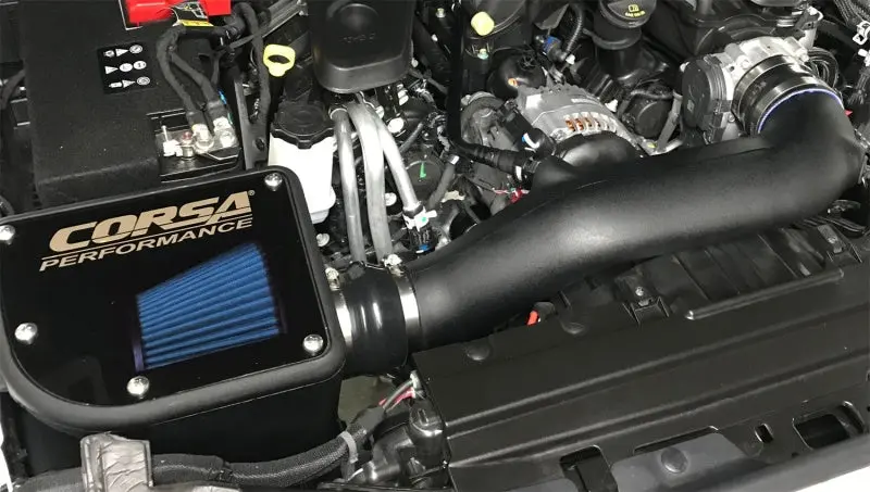 Corsa 18-19 Jeep Wrangler Jl 3.6L V6 Closed Box Air Intake W/ Maxflow 5 Oiled Filter 1