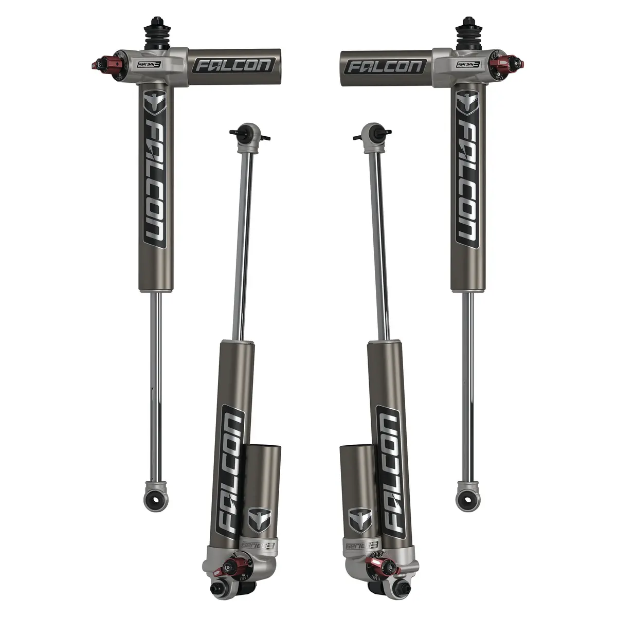 Jk 4Dr: Falcon Series 3.3 Fast Adjust Piggyback Shocks (3-4.5In Lift) 1