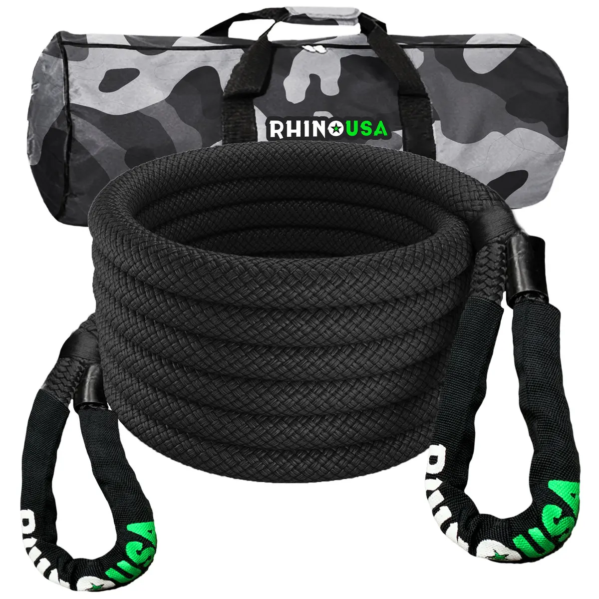 Rhino Usa Kinetic Energy Recovery Rope (1.25" X 30') Black 1
