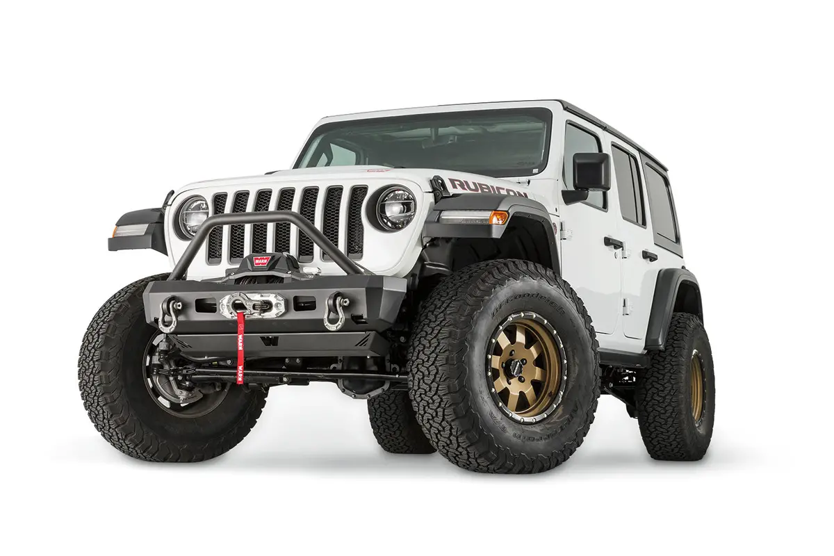 Elite Stubby Front Bumper Jeep Jl / Jt With Grille Guard 1