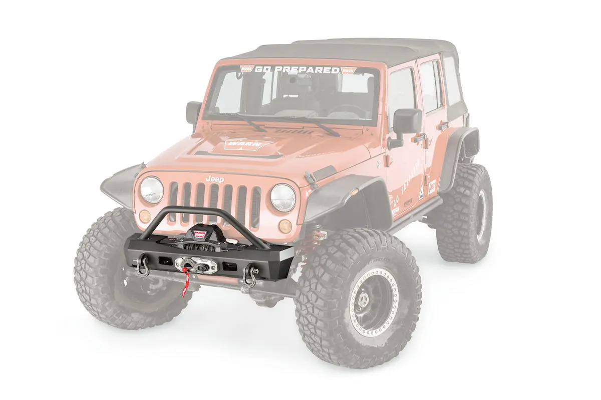 Elite Stubby Front Bumper Jeep Jk With Grille Guard 1