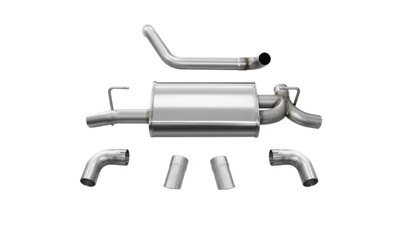 Corsa 18+ Jeep Wrangler Jl 2.5In Dual Rear Turn Down Exit Sport Axle-Back Exhaust 1