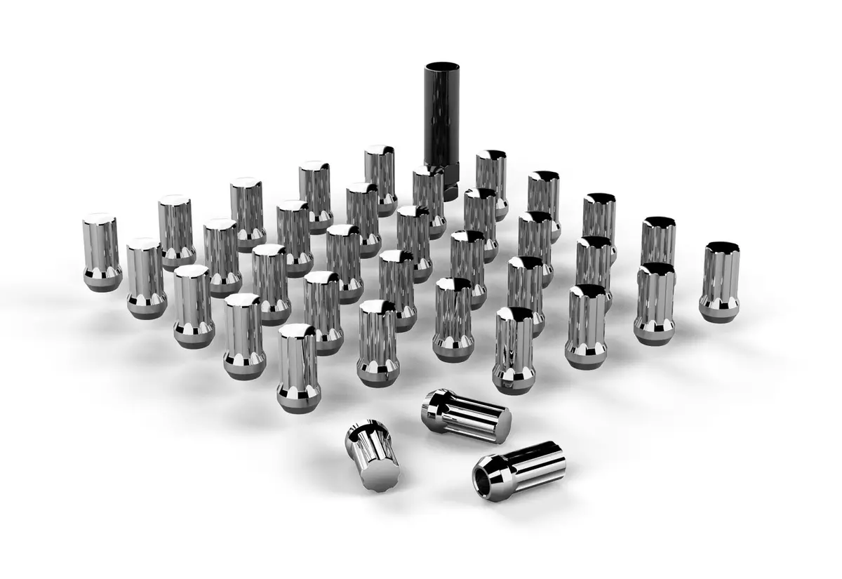 Spline Drive Lug Nut Kit 9/16 Inchx18 Chrome 36 Pcs Teraflex 1