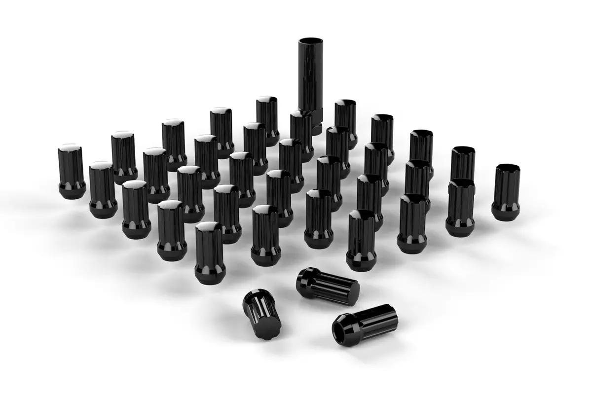 Spline Drive Lug Nut Kit 9/16 Inchx18 Black 36 Pcs Teraflex 1