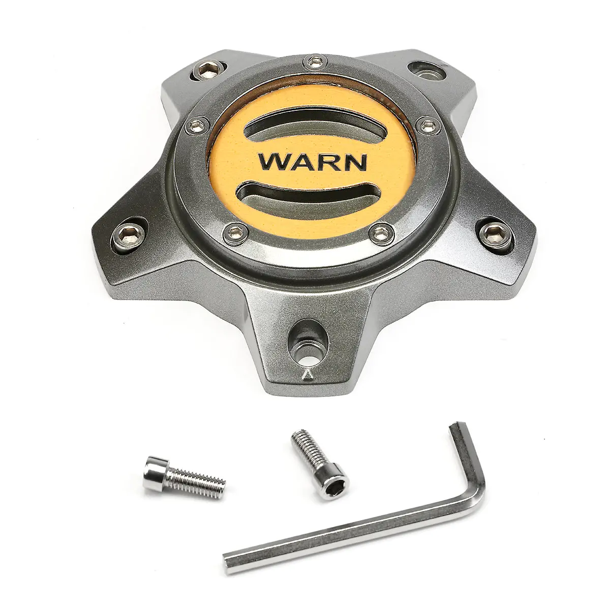 Replacement Wheel Center Cap - Gray/Gold 5 Lug 1