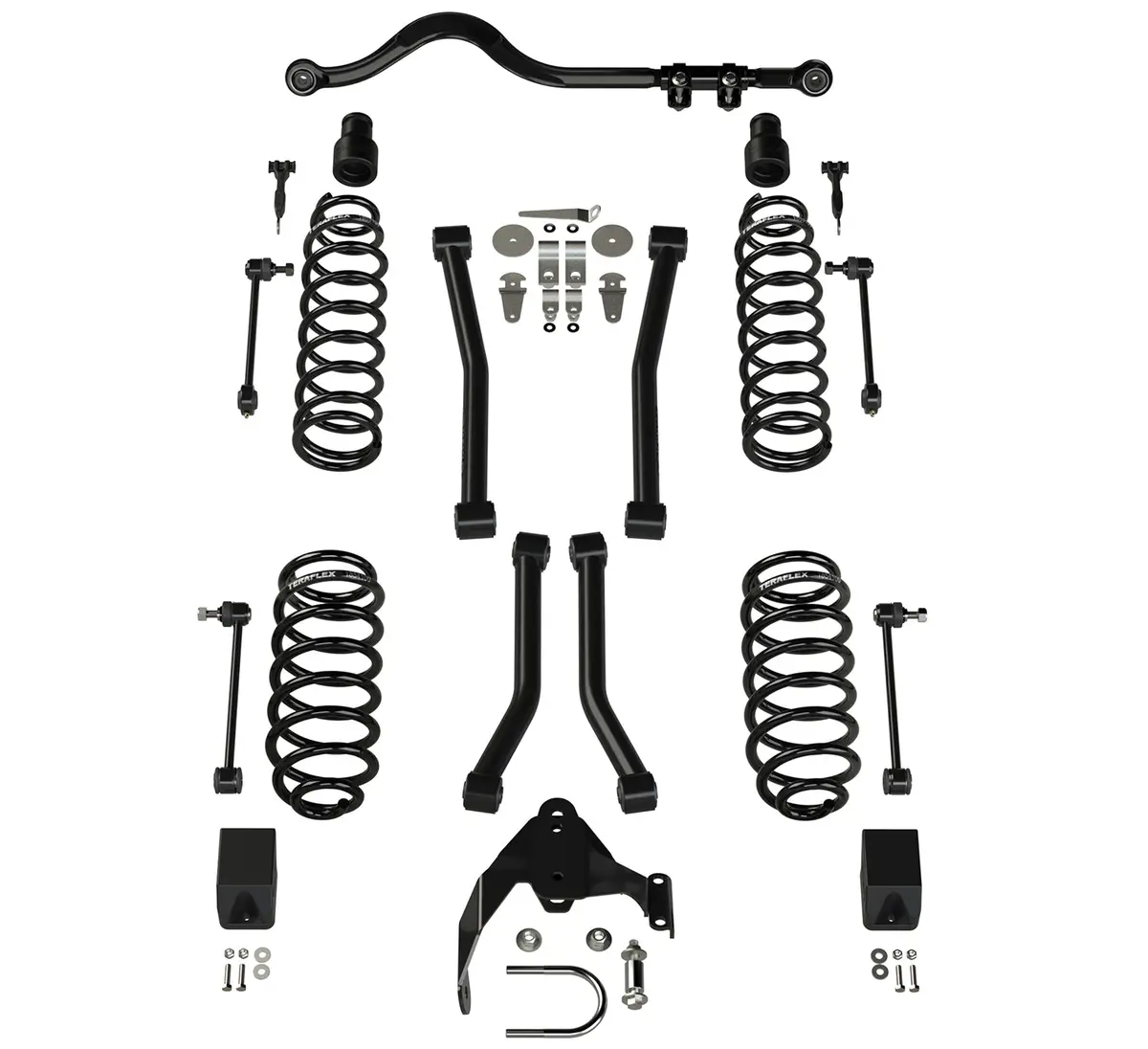 07-18 Wrangler Jk 2 Door 3 Inch Suspension System W/ 4 Sport Control Arms No Shocks Teraflex 1