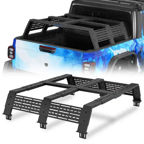 12.2" High Overland Bed Rack For 20-25 Jeep Gladiator Jt & 05-23 Toyota Tacoma(5' Bed)  & 19-25 Ford Ranger - Hooke Road 1