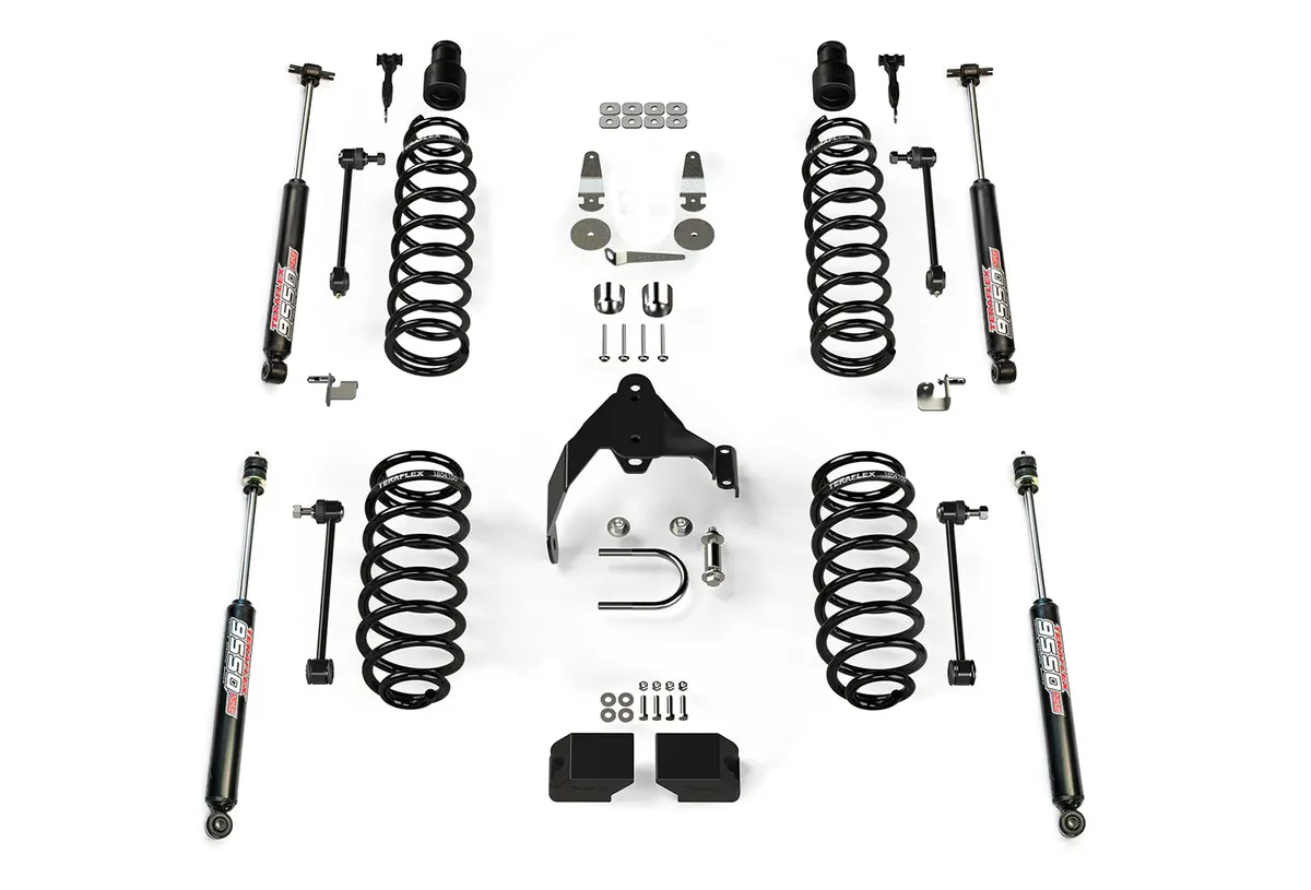 07-18 Wrangler Jk 4 Door 3 Inch Coil Spring Base Lift Kit & 9550 Vss Twin-Tube Shocks Teraflex 1