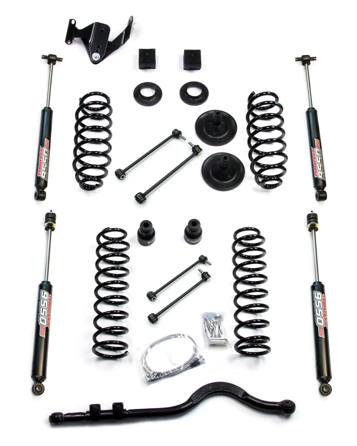 07-18 Wrangler Jk 4 Door 3 Inch Coil Spring Base Lift Kit W/ Front Track Bar & 9550 Vss Twin-Tube Teraflex 1