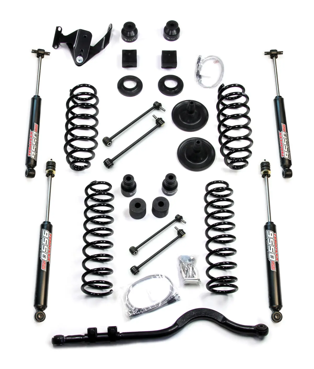 07-18 Wrangler Jk 4 Door 4 Inch Coil Spring Base Lift Kit W/ Front Track Bar & 9550 Vss Twin-Tube Teraflex 1