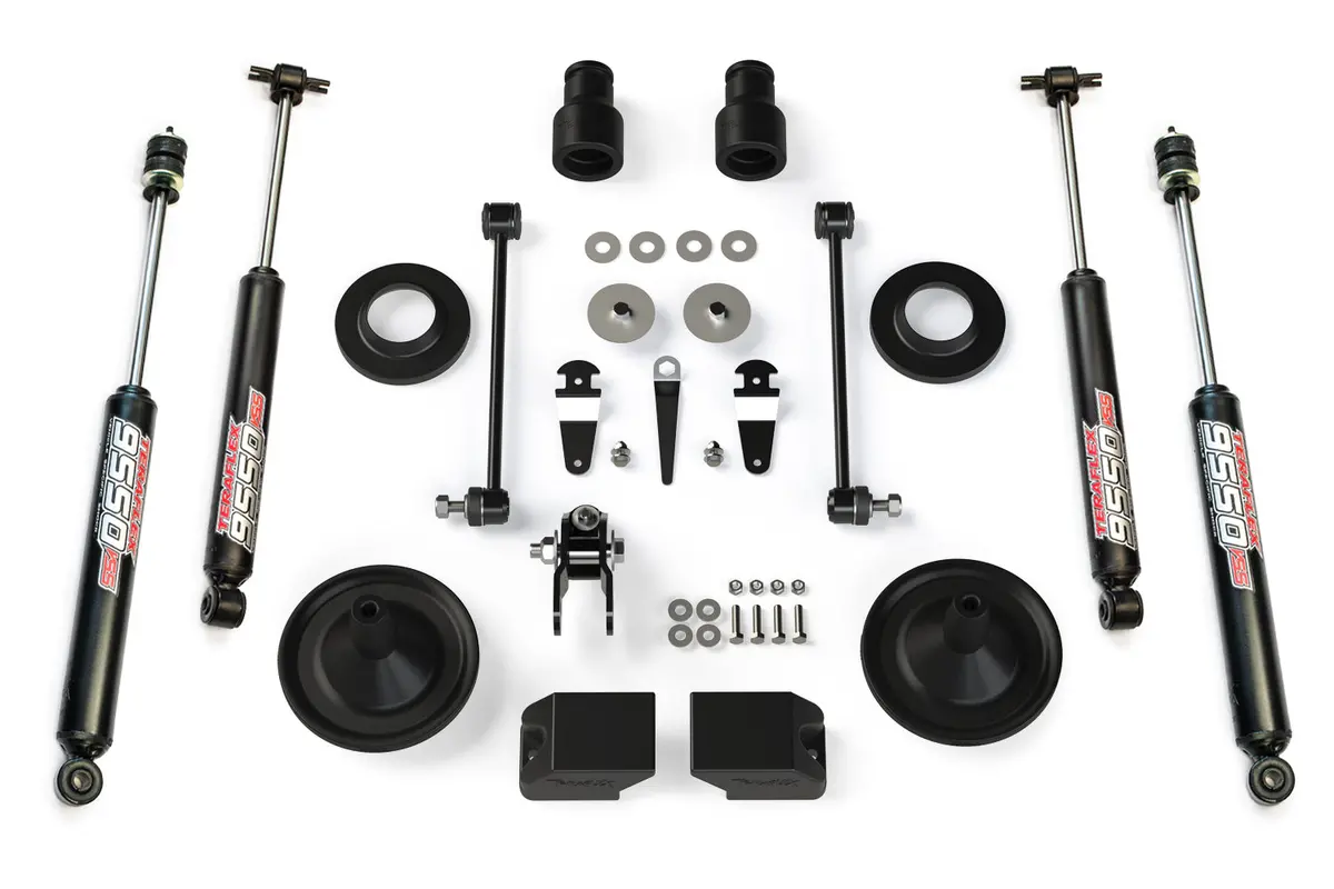 07-18 Wrangler Jk 2.5 Inch Performance Spacer Lift Kit & 9550 Vss Twin-Tube Teraflex 1