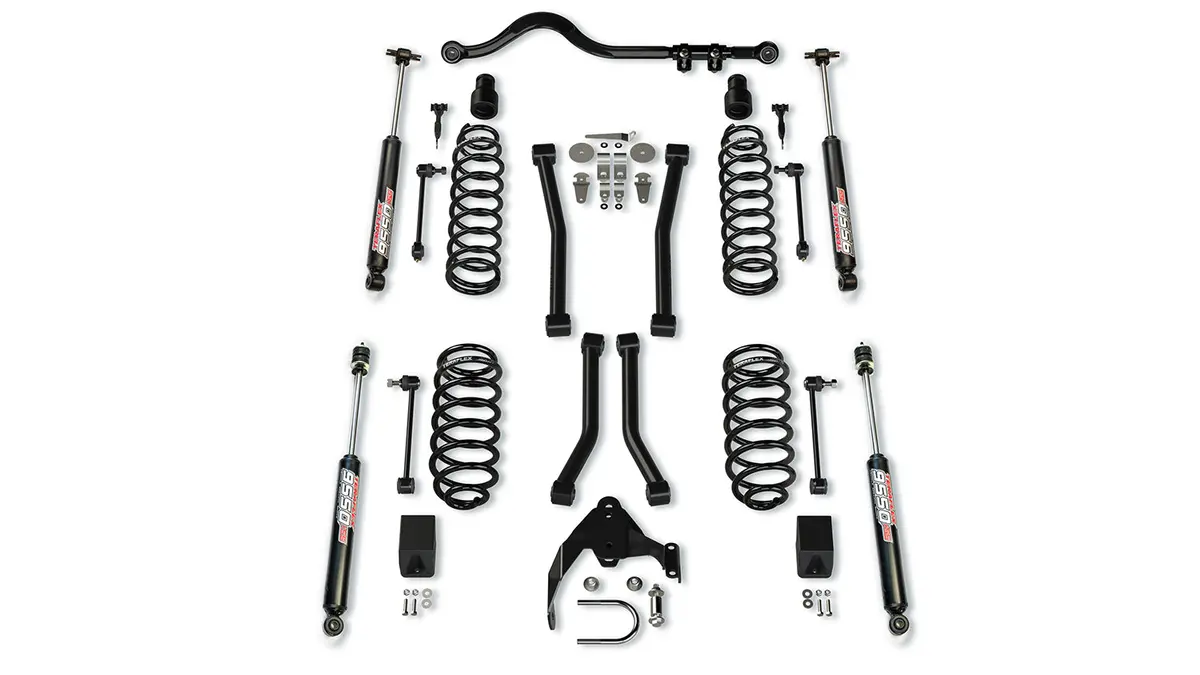07-18 Wrangler Jk 2 Door 3 Inch Suspension System W/ 4 Sport Control Arms & 9550 Vss Twin-Tube Teraflex 1