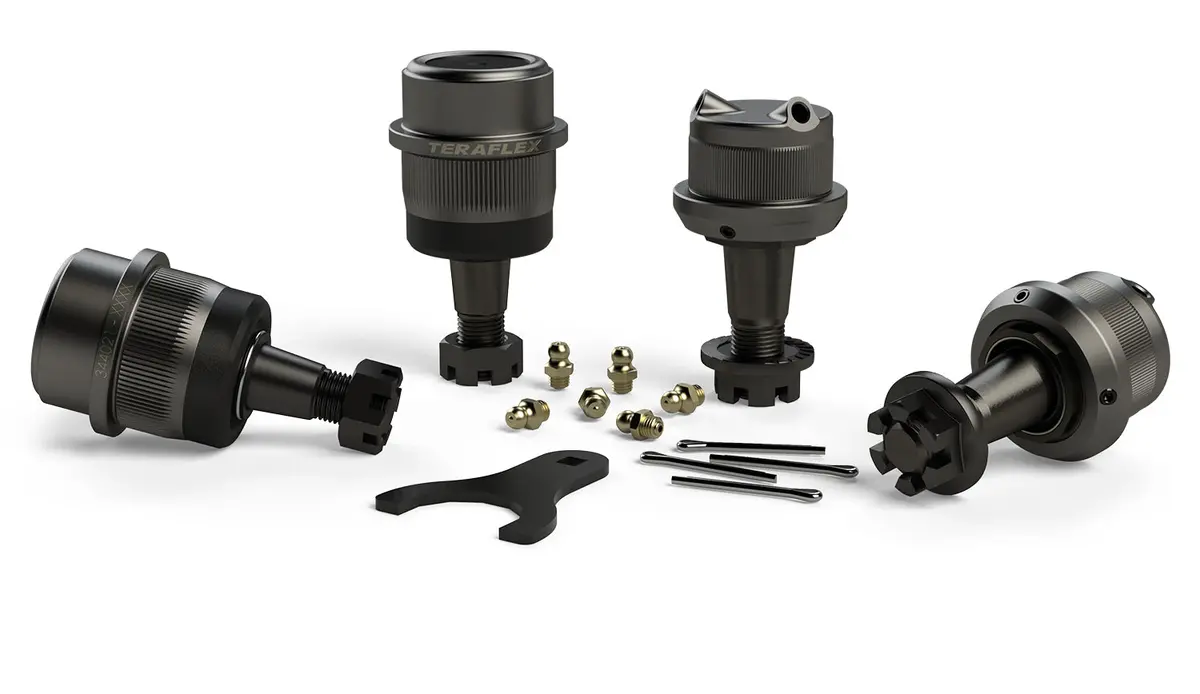 97-06 Jeep Wrangler Tj Dana 30/44 Hd Ball Joint Kit W/ Knurl 2 Upper & 2 Lower Teraflex 1