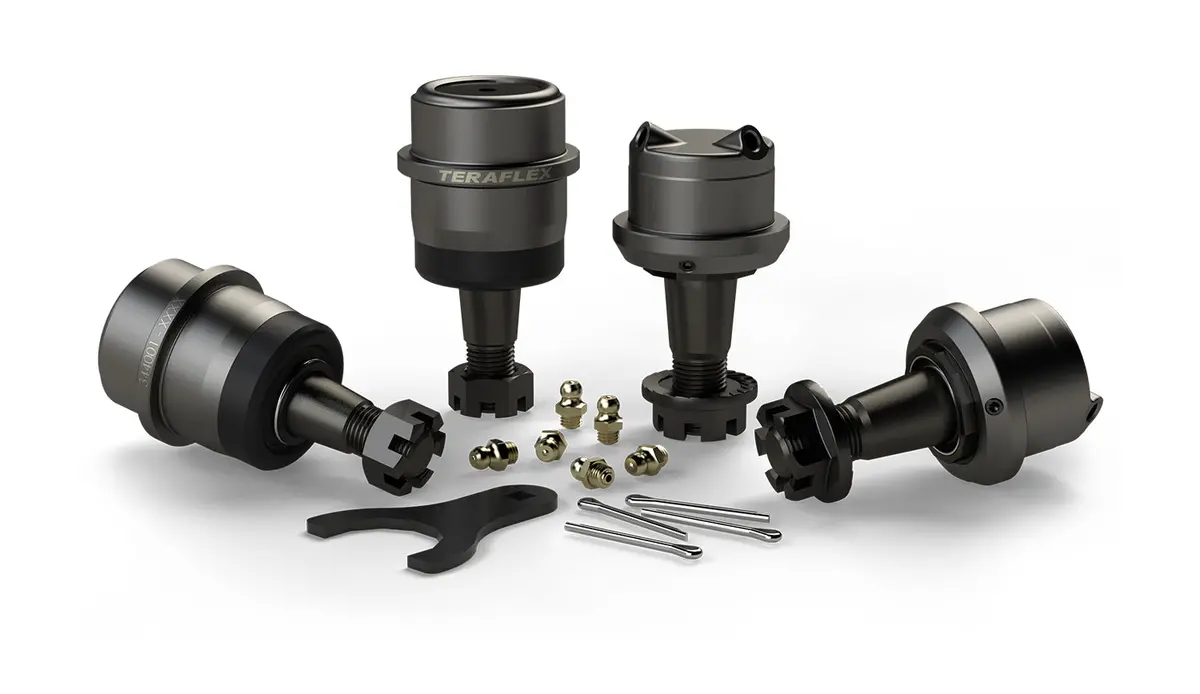 97-06 Jeep Wrangler Tj Dana 30/44 Hd Ball Joint Kit W/Out Knurl 2 Upper & 2 Lower Teraflex 1