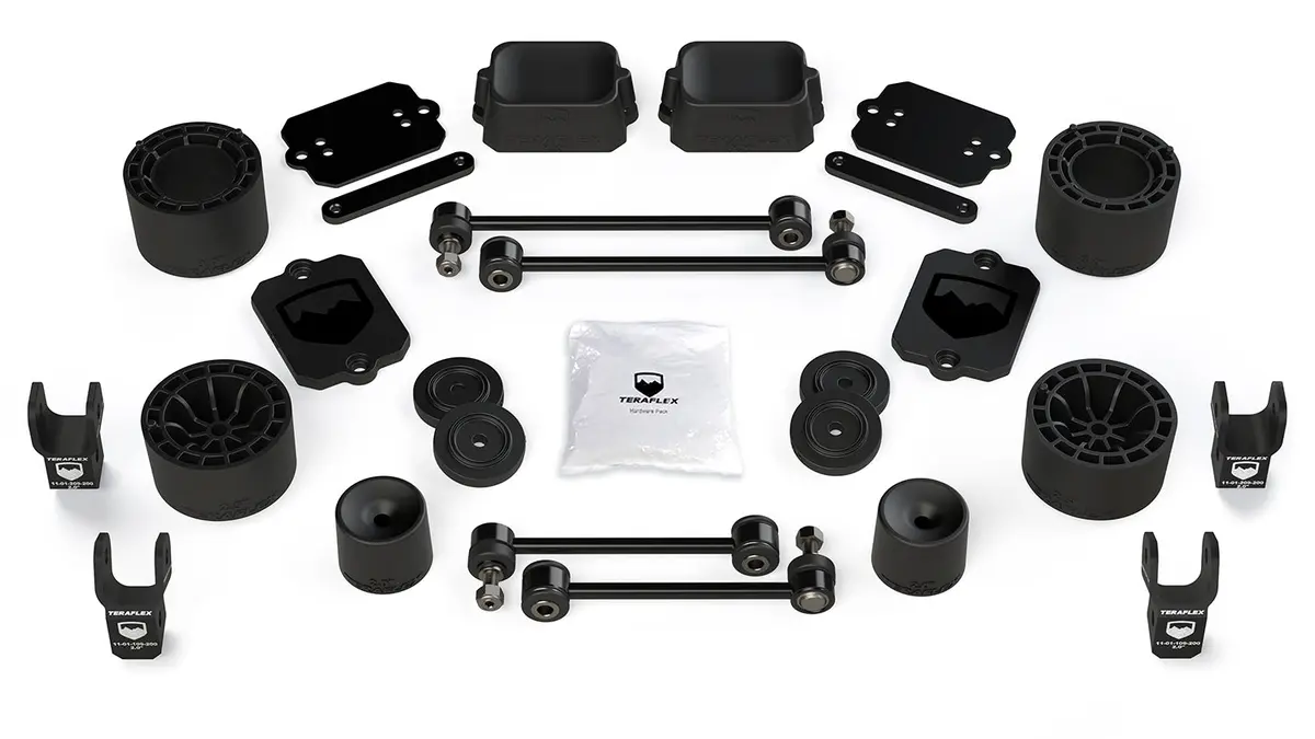 18-Up Wrangler Jl 4 Door Sport Sahara 2.5 Inch Performance Spacer Lift Kit & Shock Extensions Teraflex 1
