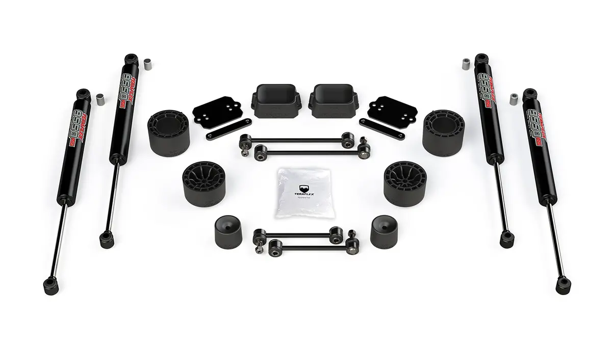 18-Up Wrangler Jl 4 Door Rubicon 2.5 Inch Performance Spacer Lift Kit & 9550 Vss Shocks Teraflex 1
