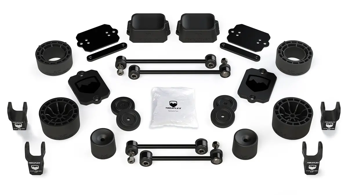18-Up Wrangler Jl 2 Door Sport/Sahara 2.5 Inch Performance Spacer Lift Kit & Shock Extensions Teraflex 1