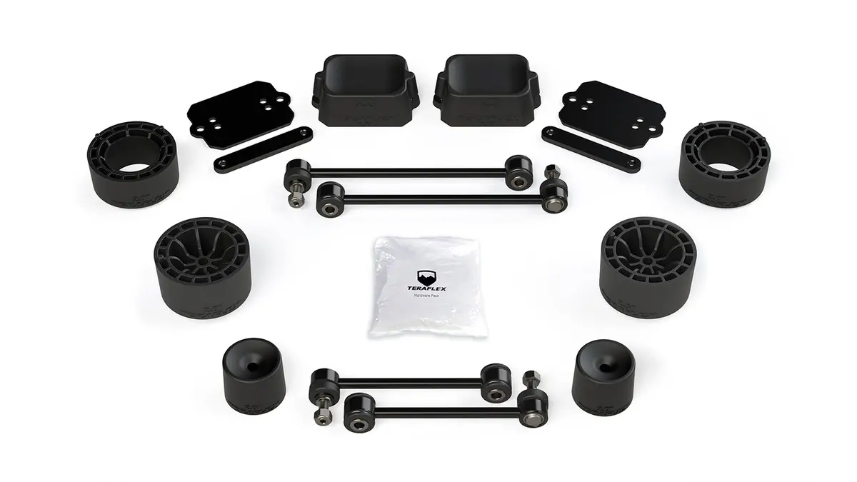 18-Up Wrangler Jl 2 Door Rubicon 2.5 Inch Performance Spacer Lift Kit No Shocks Or Exts Teraflex 1