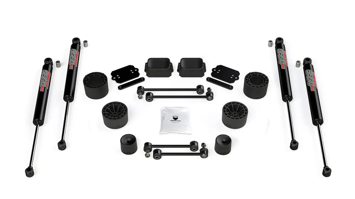 18-Up Wrangler Jl 2 Door Rubicon 2.5 Inch Performance Spacer Lift Kit & 9550 Vss Twin-Tube Shocks Teraflex 1