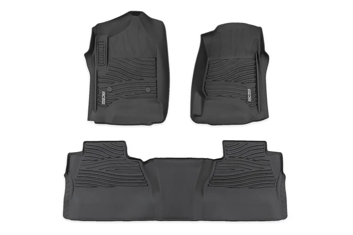 Flex-Fit Floor Mats - Fr & Rr - Fr Bucket - Crew - Chevy/Gmc 1500/2500Hd/3500Hd (14-18) 1