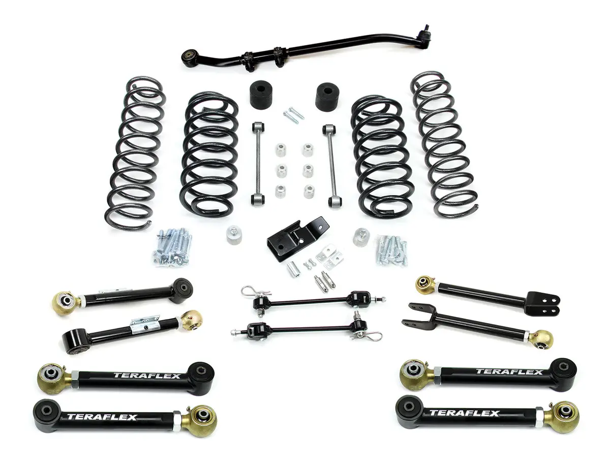 97-06 Jeep Wrangler Tj 3 Inch Suspension System W/ 8 Short Control Arms No Shocks Teraflex 1