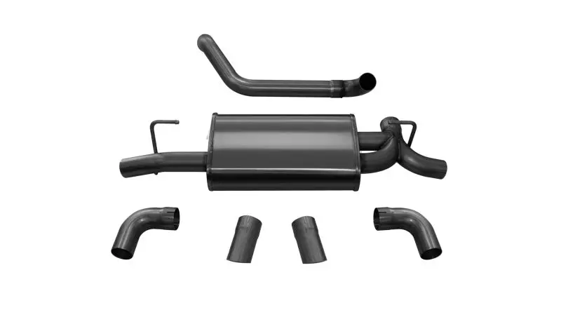 Corsa 18+ Jeep Wrangler Jl 2.5In Dual Rear Turn Down Exit Black Sport Axle-Back Exhaust 1