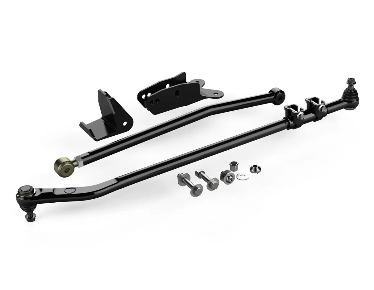 07-18 Wrangler Jk Hd Forged Drag Link Flip Kit W/ Track Bar Drop Bracket & Frame Brace Kit Teraflex 1