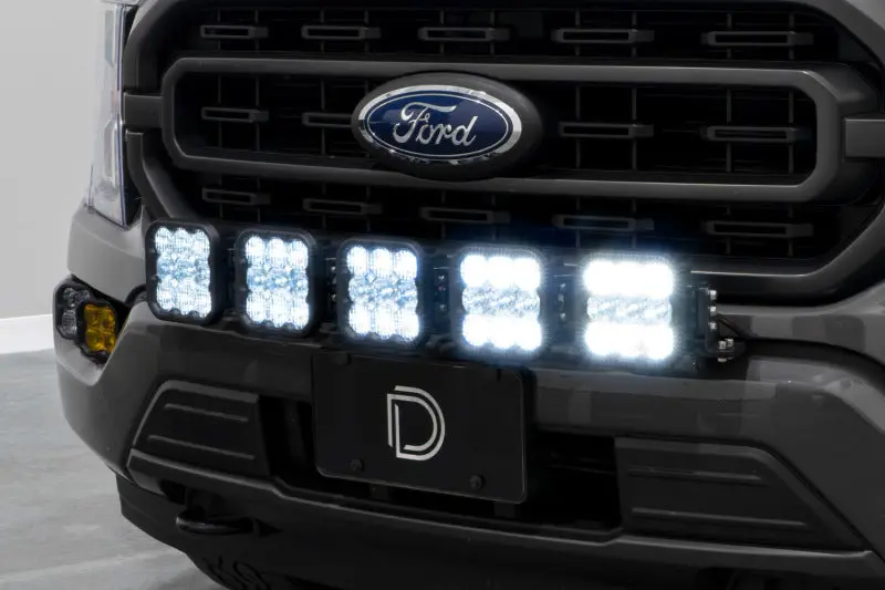 Diode Dynamics 21-22 Ford F-150 Ss5 Grille Crosslink Lightbar Kit- Pro White Combo 1