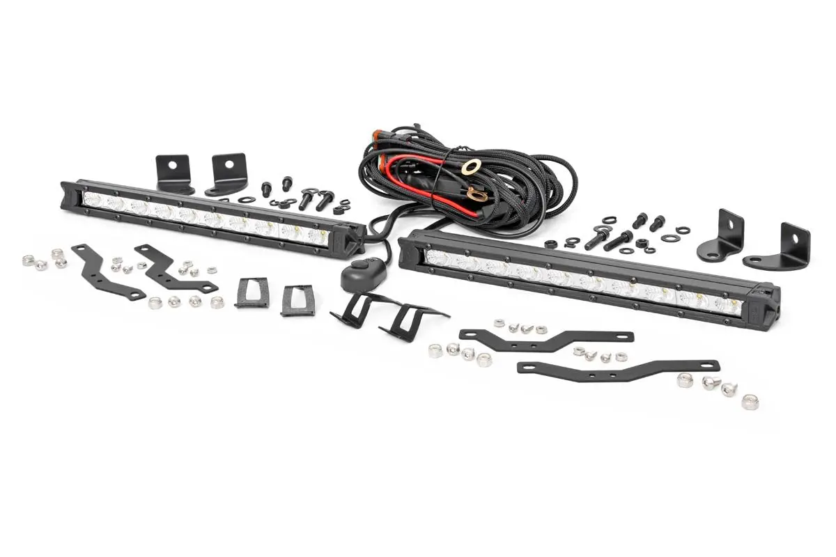 Led Light Kit - Grille Mount - 10 Inch Chrome Slimline Pair - Ford F-150 (18-20) 1