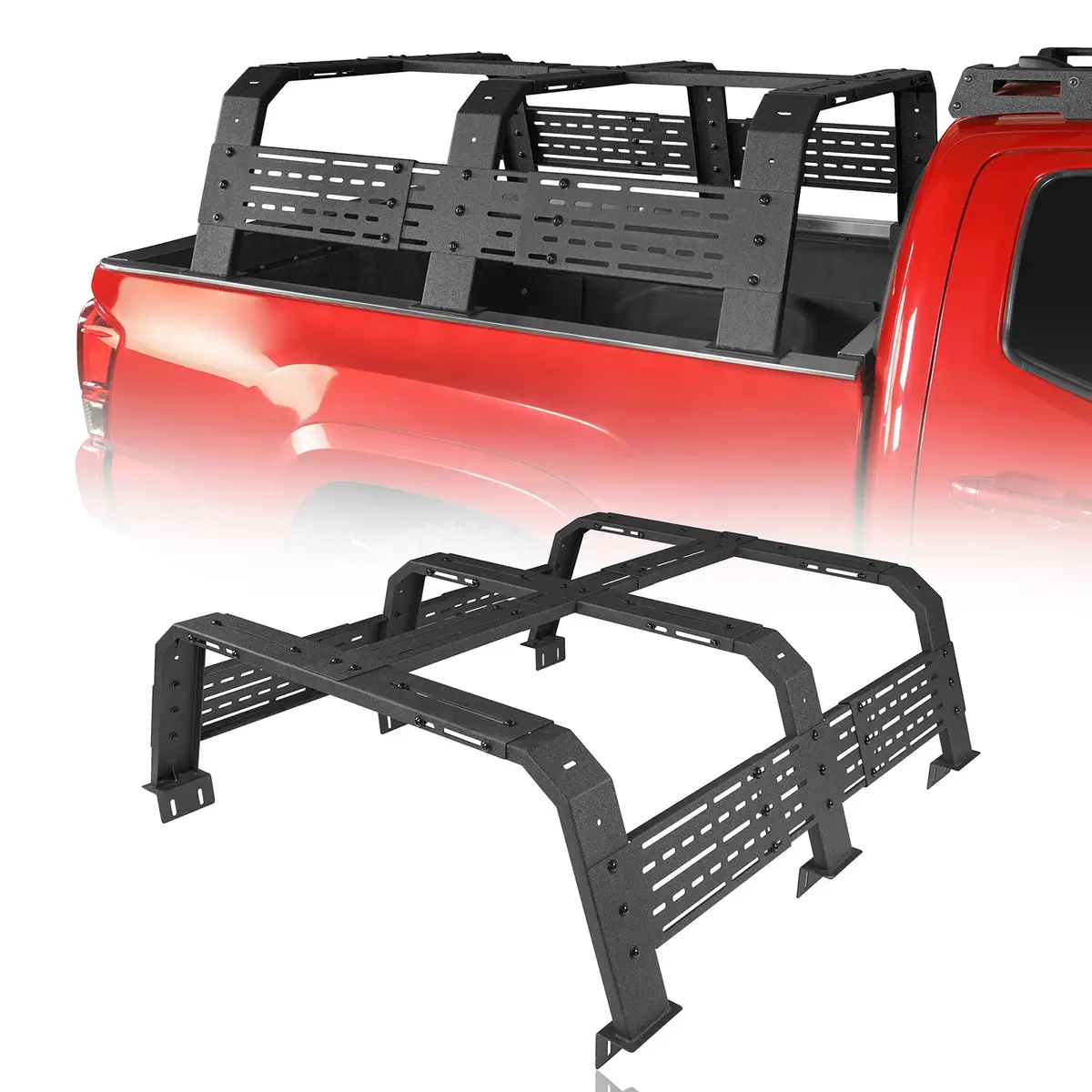 18.8" High Overland Bed Rack Fits Toyota Tacoma & Tundra 6' Bed - Hooke Road 2