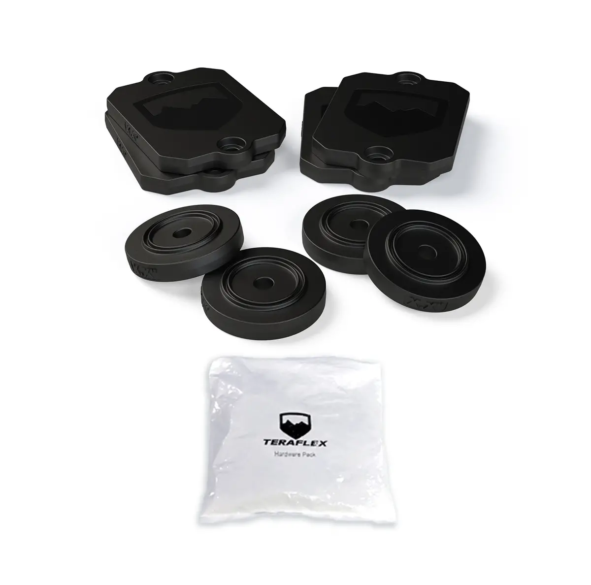 18-Up Wrangler Jl 0.5 Inch Bump Stop Strike Pad Shim Kit Front & Rear Teraflex 1