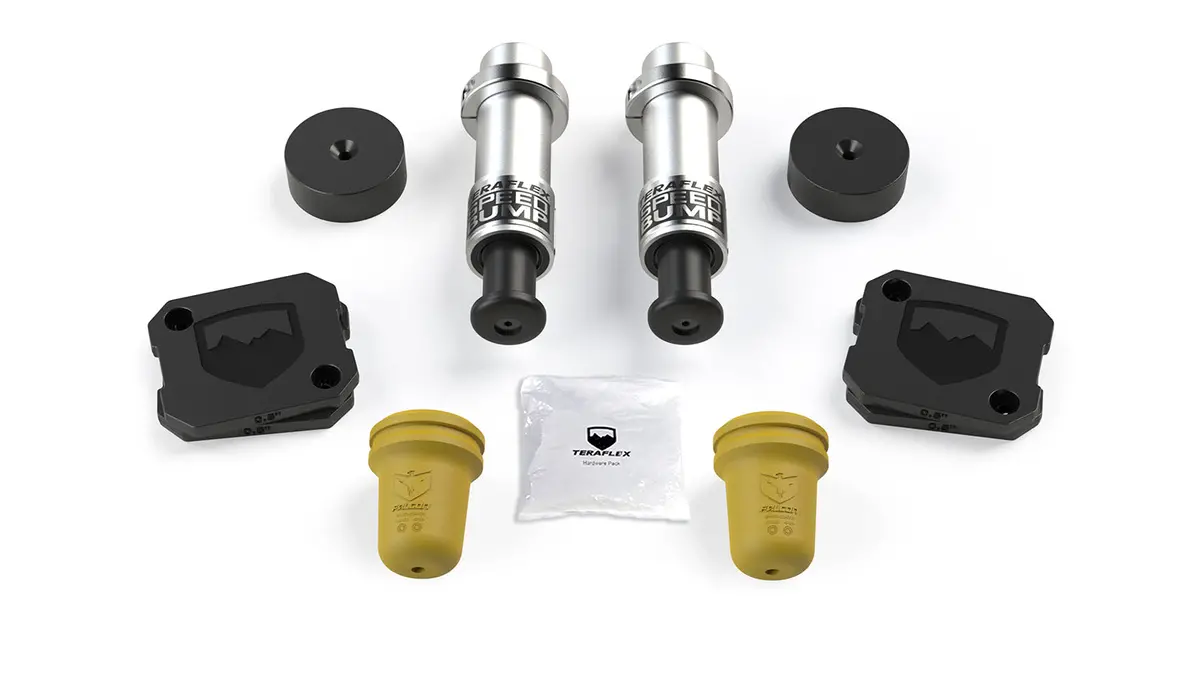 20-Up Jeep Gladiator 2 Inch-Stroke Speedbump & Progressive Bump Stop Kit-Front & Rear 2.5-3.5 Inch Lift Teraflex 1