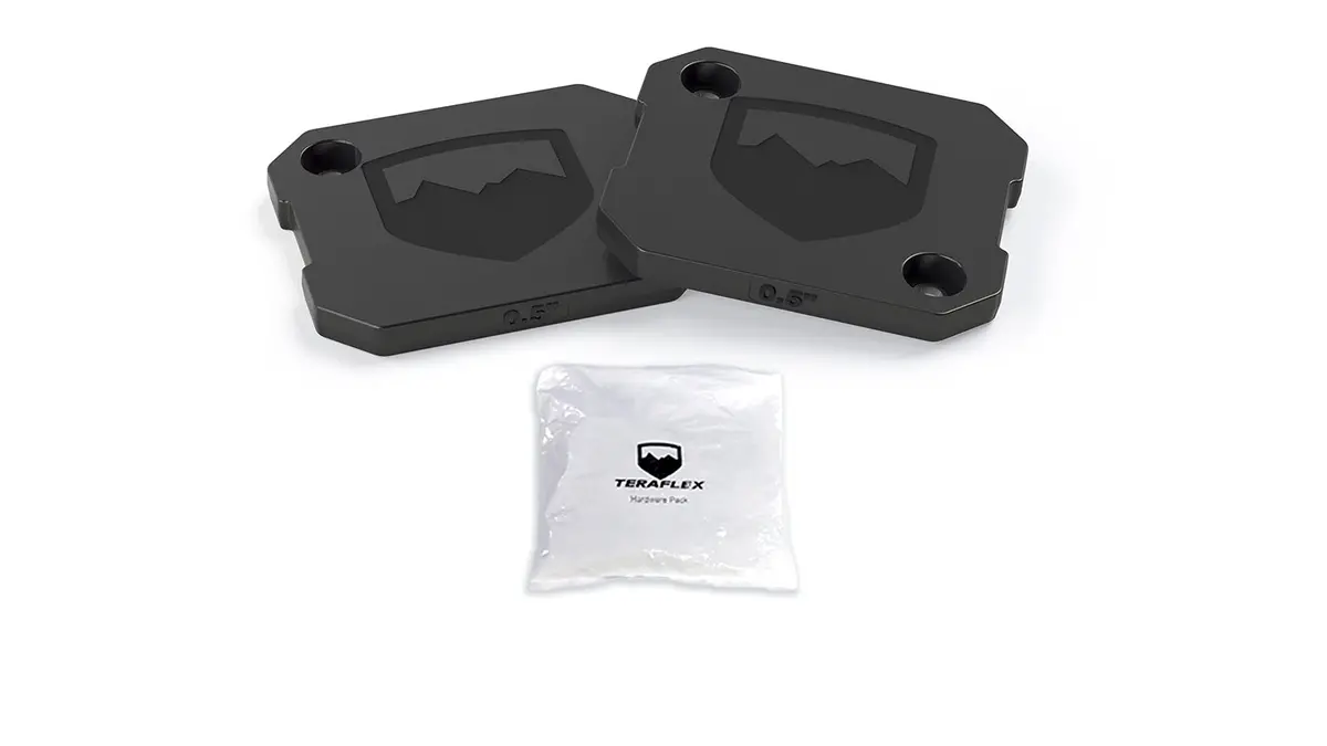 20-Up Jeep Gladiator 0.5 Inch Bump Stop Strike Pad Shim Kit Rear Lower Teraflex 1