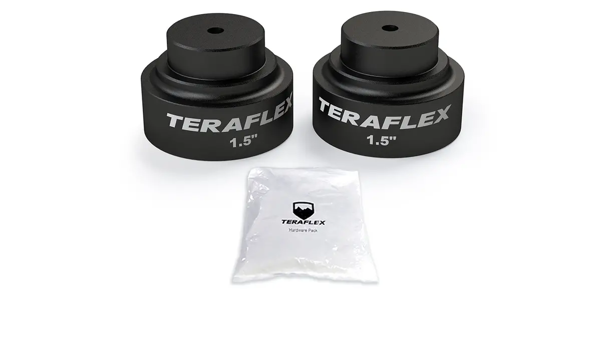 20-Up Jeep Gladiator 1.5 Inch Bump Stop Strike Pad Extension Kit Rear Upper Teraflex 1