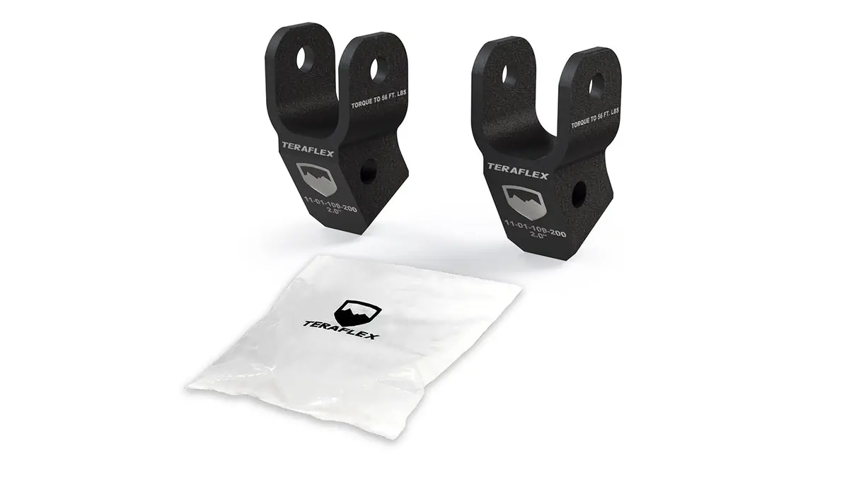 18-Up Wrangler Jt/Gladiator 2 Inch Shock Extension Kit Front 2-2.5 Inch Lift Teraflex 1