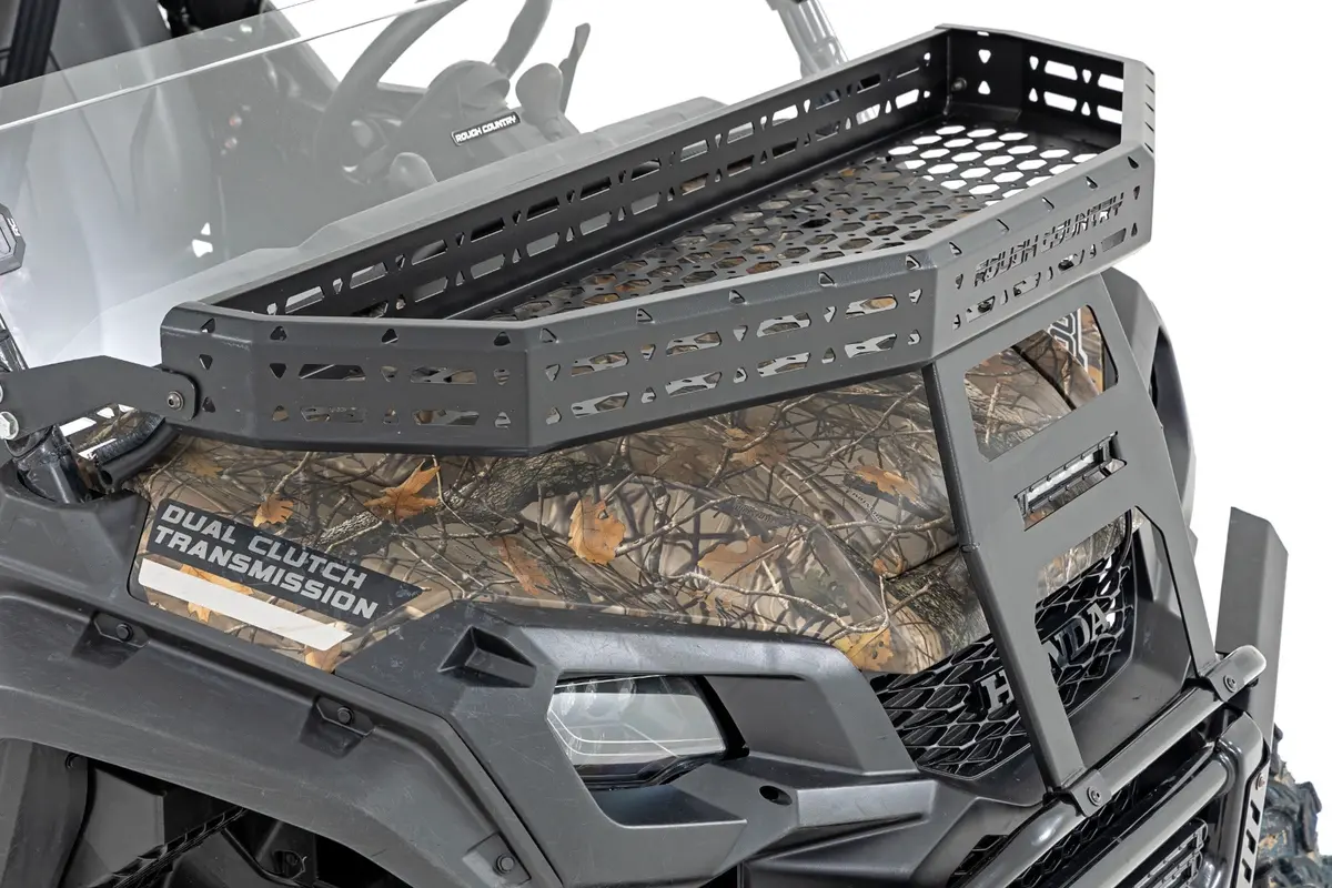 Front Cargo Rack - Black Series Led - 6 Inch Light - Slime Line - Honda Pioneer 1000/Pioneer 1000-5 1