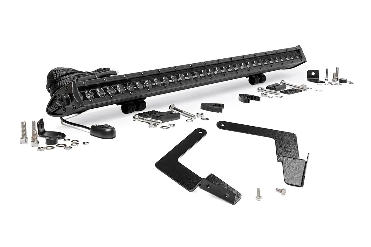 Led Light Kit - Lower Grille Mount - 30 Inch Black Single Row - Toyota Tacoma (16-23) 1