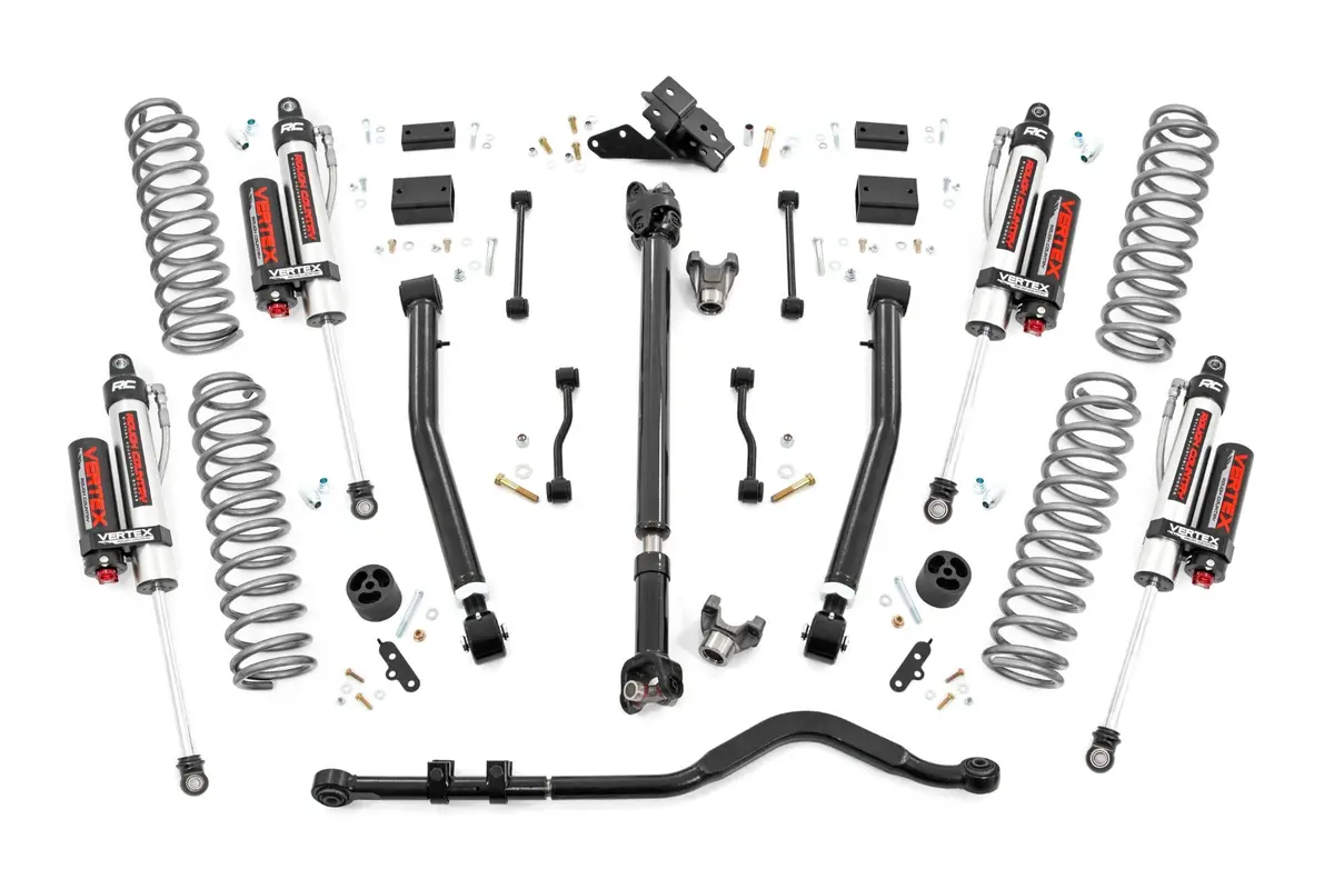 3.5 Inch Lift Kit - Adj Lca - Fr D/S - Vertex - Jeep Wrangler Unlimited Rubicon (18-23) 1