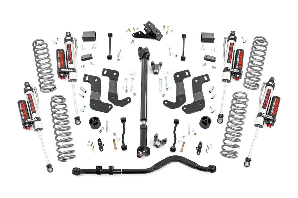 3.5 Inch Lift Kit - C/A Drop - Fr D/S - Vertex - Jeep Wrangler Unlimited Rubicon (18-23) 1