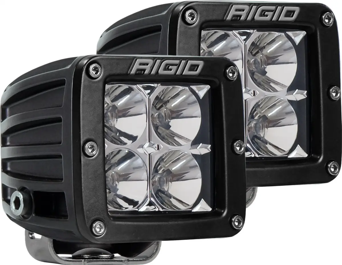 Rigid D-Series Pro Led Light, Flood Optic, Surface Mount, Pair 1