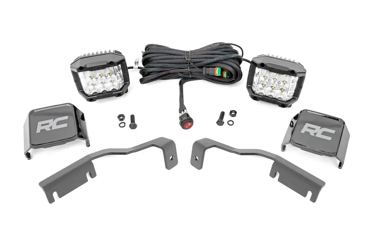 Led Light Kit - Ditch Mount - 3 Inch Osram - Wide - Nissan Frontier (22-24) 1