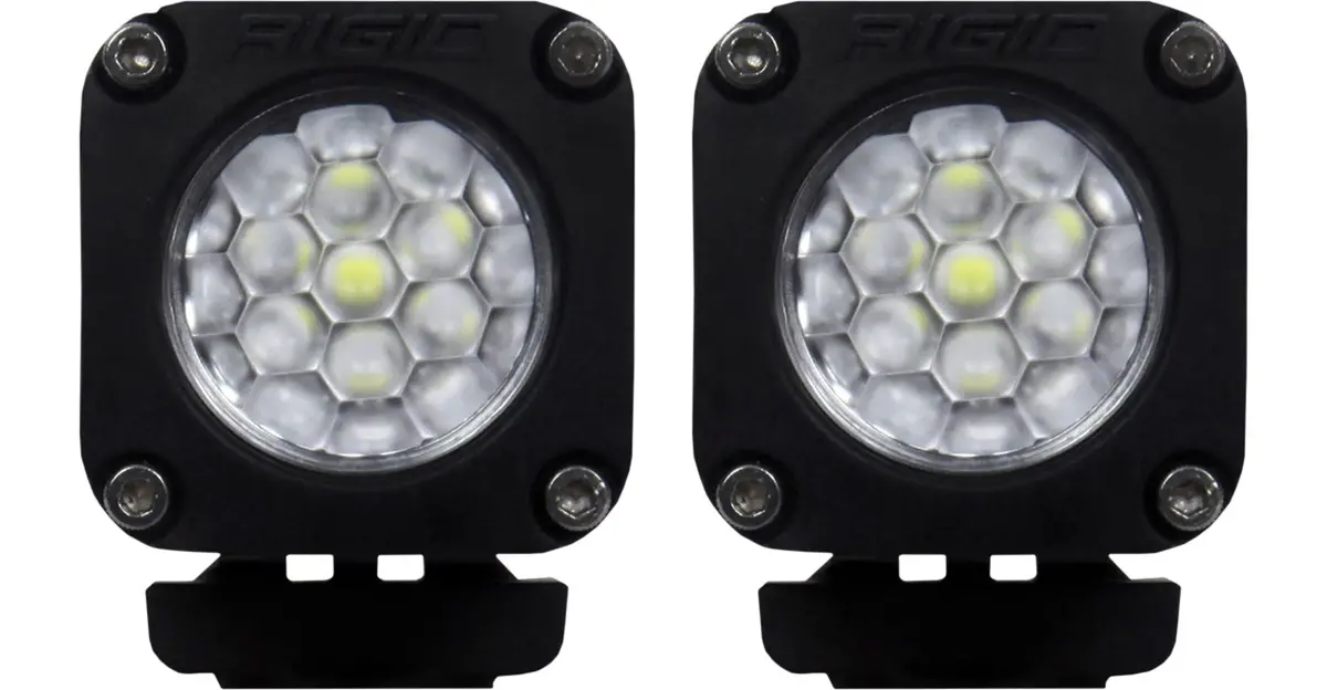 Rigid Ignite Back-Up Kit, Diffused Lens, Surface Mount, Black Housing, Pair 1