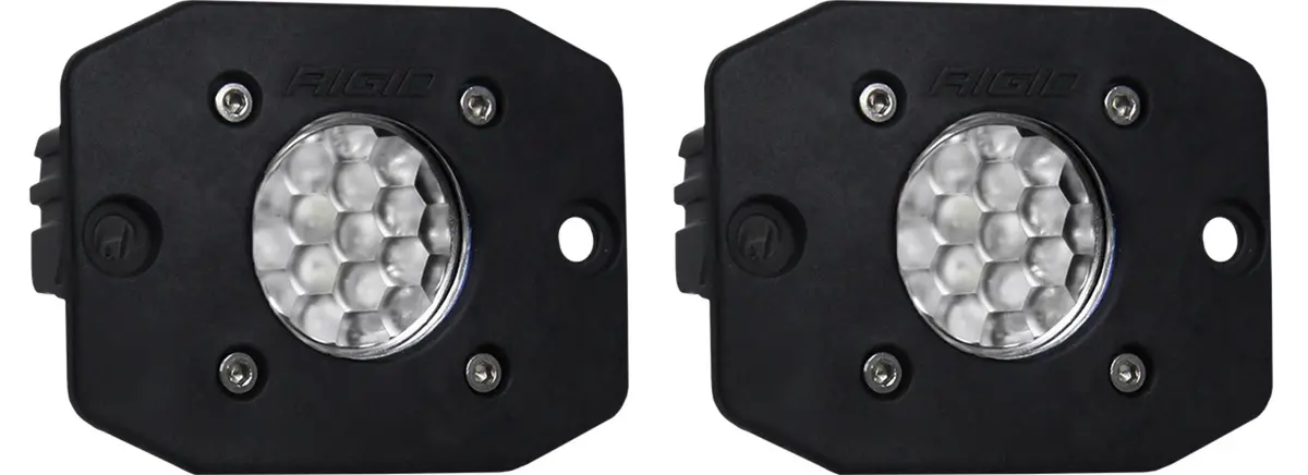Rigid Ignite Back-Up Kit, Diffused Lens, Flush Mount, Black Housing, Pair 1