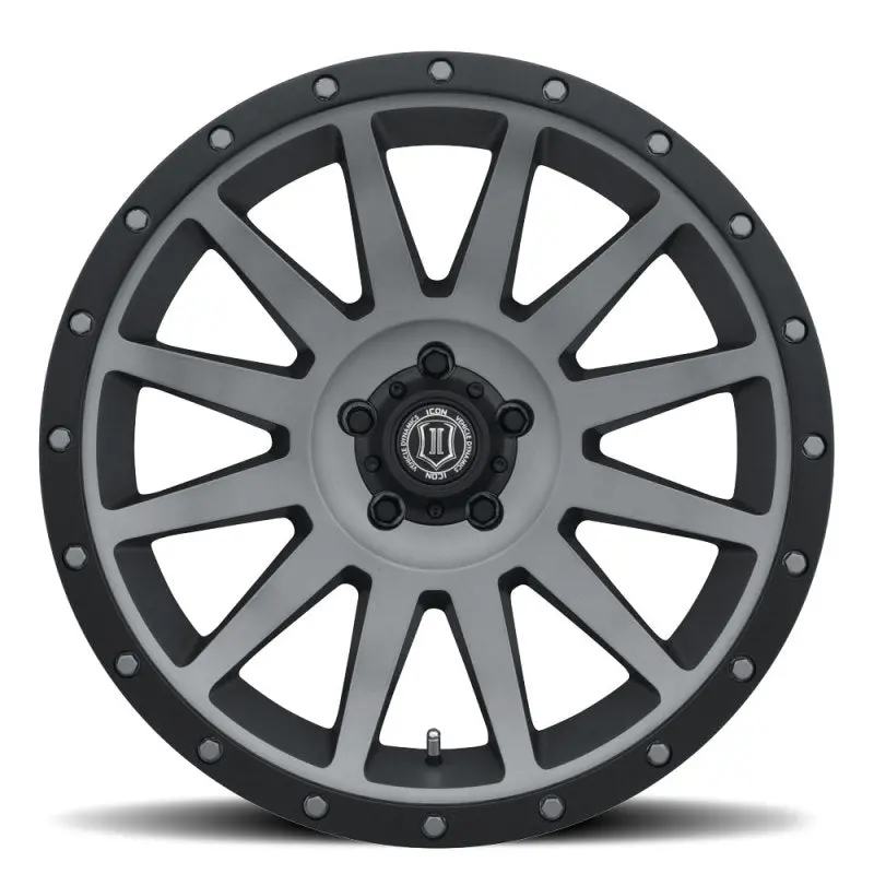 Icon Compression 20X10 5X5 -12Mm Offset 5In Bs 71.5Mm Bore Titanium Wheel 1