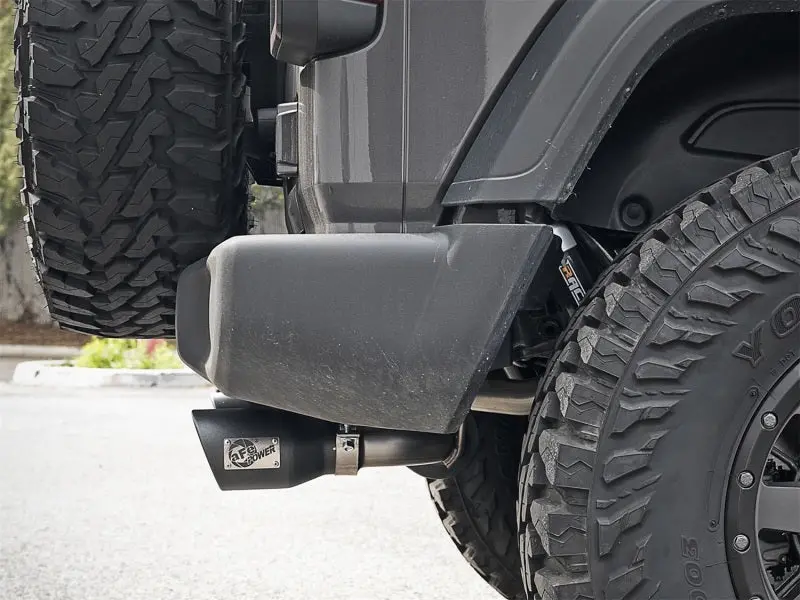 Afe Rebel Series 2.5In 304 Ss Cat-Back Exhaust W/ Black Tips 2018+ Jeep Wrangler (Jl) V6 3.6L 1
