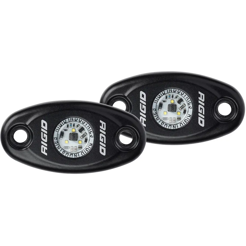 Rigid Industries  482333 A-Series High Power Led Light - Amber/Black Housing - Pair 1