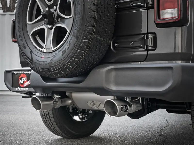 Afe Rebel Series 2.5In 409 Ss Cat-Back Exhaust W/ Polished Tips 2018+ Jeep Wrangler (Jl) V6 3.6L 1