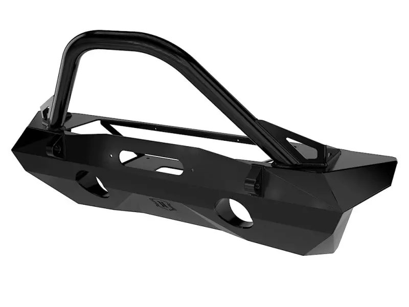Icon 07-18 Jeep Wrangler Jk Pro Series Front Bumper Rec Winch Mount W/Bar/Tabs 1
