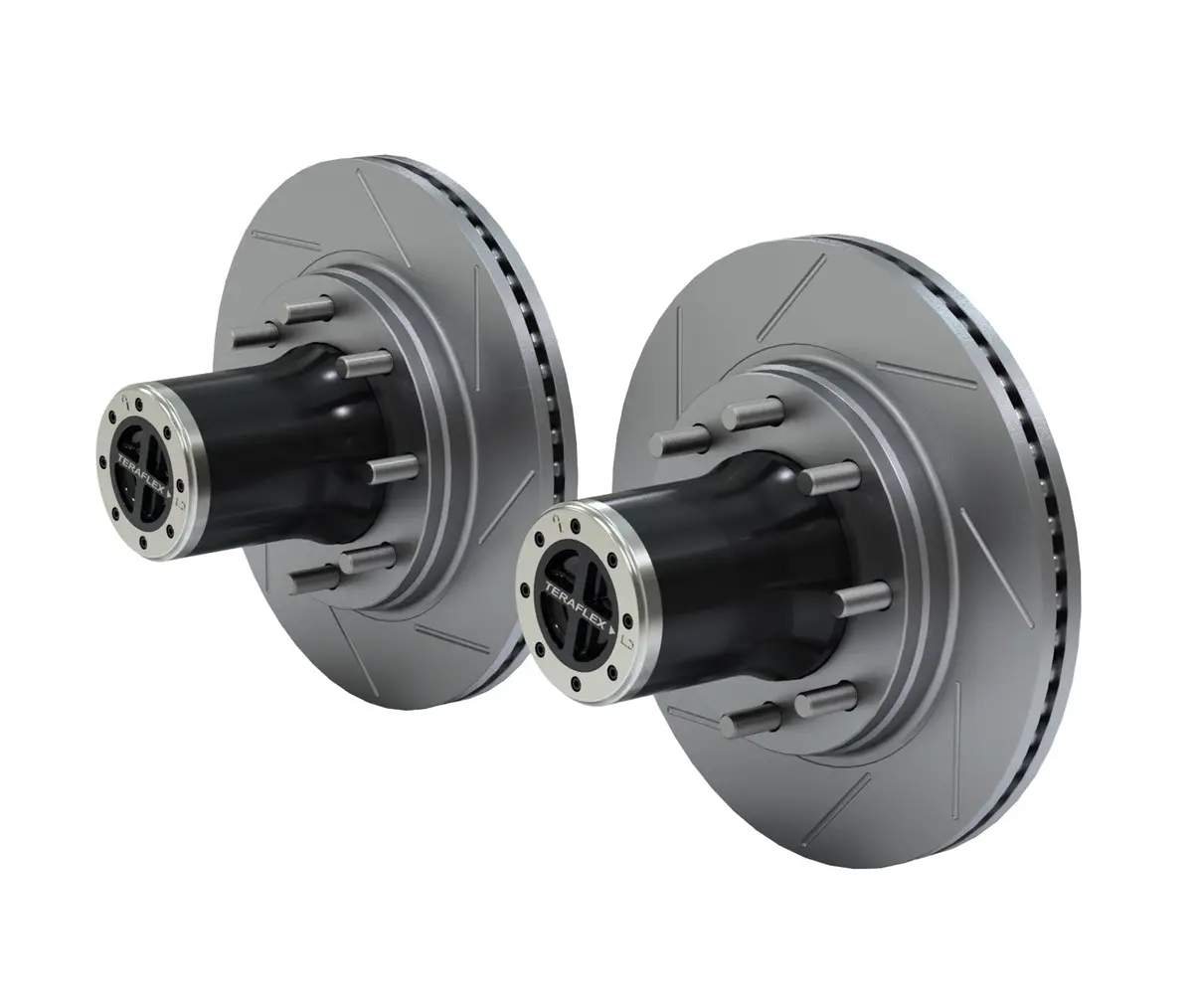 07-18 Wrangler Jk Tera Crd60 Front Axle 8-Lug Locking Hub Conversion Kit W/ Slotted Big Rotors Teraflex 1